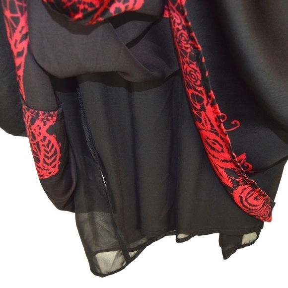 NWT Apt. 9 Smocked Back Wide Strap Slip Dress Rose Small Dark Romantic Vamp - Picture 7 of 10